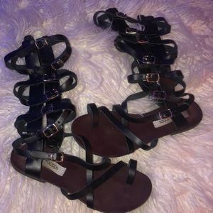 Steve Madden gladiator zip up sandals
